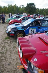 Subaru WRX's as far as the eye can see at Friday's parc expose.
