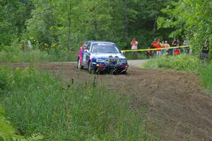 Kathy Jarvis / Martin Headland VW Golf take it easy coming out of a hairpin on SS3.