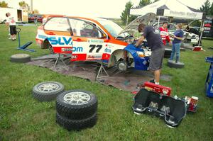 Alfredo DeDominicis / Massimo Daddovei Mitsubishi Lancer Evo VII at Akeley service (1).