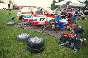 Alfredo DeDominicis / Massimo Daddovei Mitsubishi Lancer Evo VII at Akeley service (3).