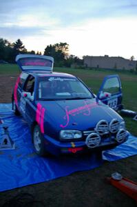 Kathy Jarvis / Martin Headland VW Golf gets serviced in Akeley (1).