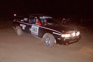 Scott Justus / Dave Parps Nissan Sentra SE-R at the spectator point on SS8, Kabekona.