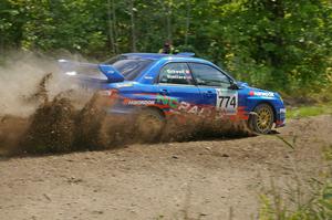 Otis Dimiters / Alan Ockwell on SS9 in their Subaru WRX STi.