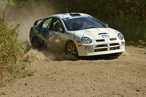 Bruce Davis / Jimmy Brandt prepare for a hard-left on SS9 in their Dodge SRT-4.