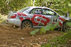 Greg Drozd / John Nordlie came close to destroying their Subaru WRX about 100 feet before this shot was taken on SS13.