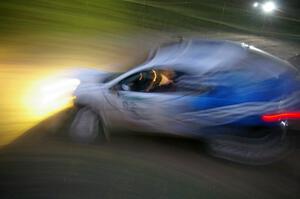 Paul Dunn / Bill Westrick at speed through a corner on SS16 in their Dodge SRT-4.