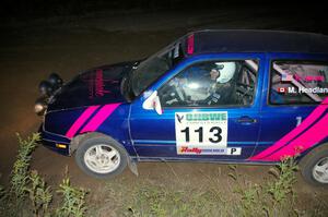 Kathy Jarvis / Martin Headland on SS16 in their VW Golf.
