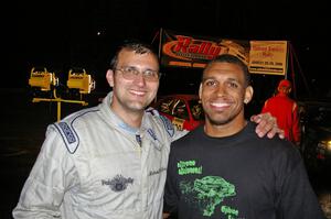 Matt Iorio poses with a fan after the race.