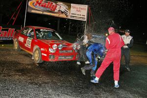 '06 Ojibwe Group N podium champagne spray.