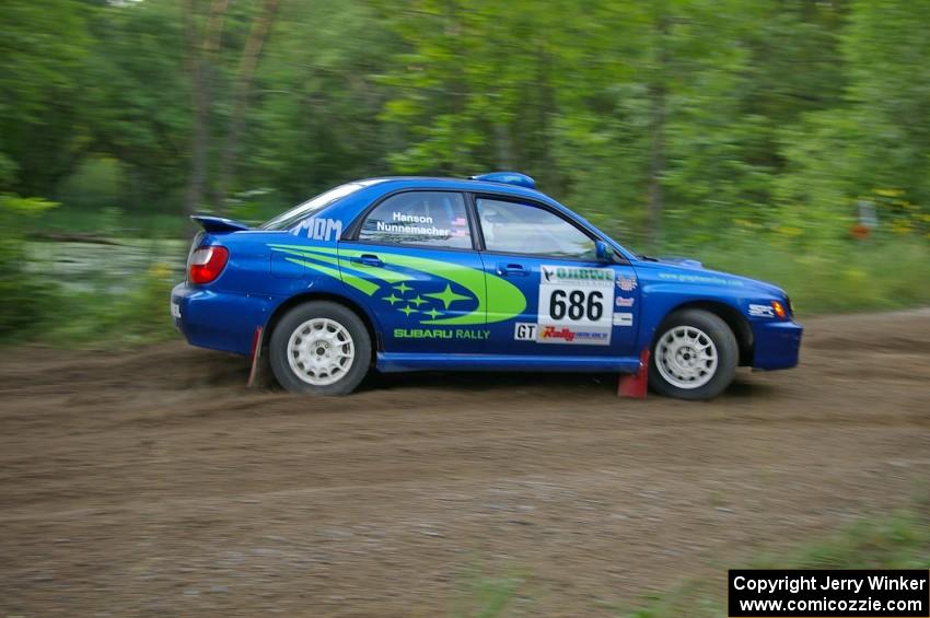 Bruce Davis / Jimmy Brandt Dodge SRT-4 comes into a sharp hairpin on SS3.