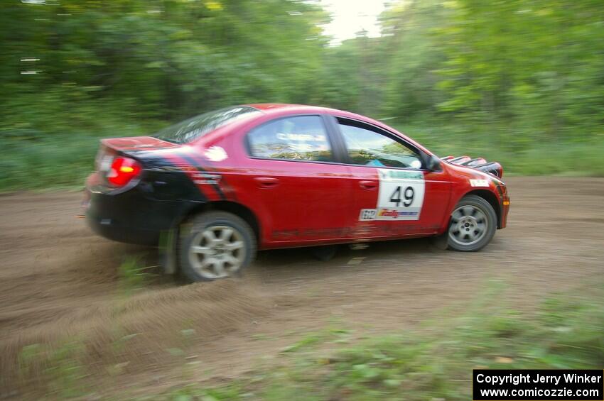 Sans Thompson / Craig Marr at a hairpin on SS3. Unfortunately, their Dodge Neon ACR DNF'ed on the next stage.