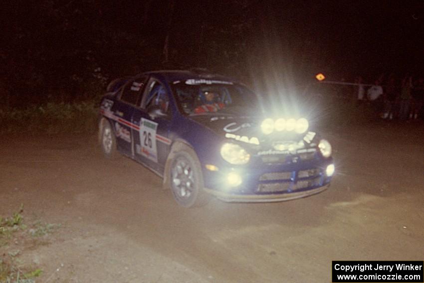 Cary Kendall / Scott Friberg Dodge SRT-4 at the spectator point on SS8, Kabekona.