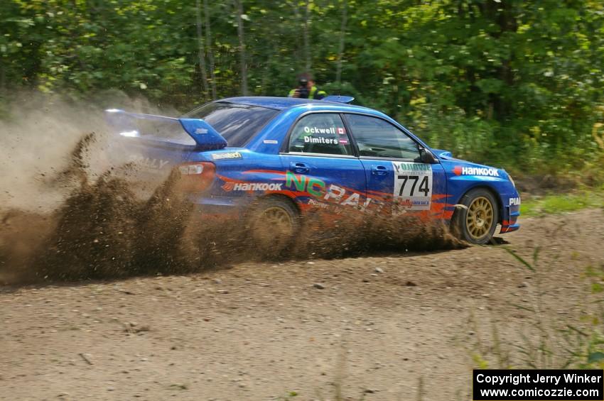 Otis Dimiters / Alan Ockwell on SS9 in their Subaru WRX STi.