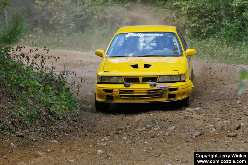 Erik Payeur / Adam Payeur Mitsubishi Galant drifts through at a 90-right on SS13.