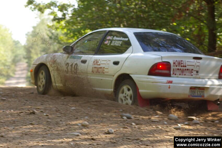 Chris Greenhouse / Don DeRose on SS13 in their Plymouth Neon.