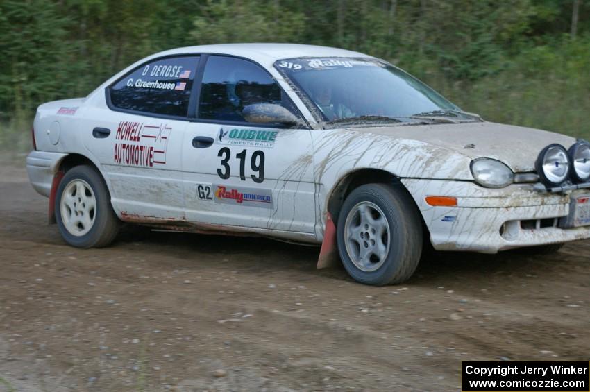 Chris Greenhouse / Don DeRose on SS14 in their Plymouth Neon.