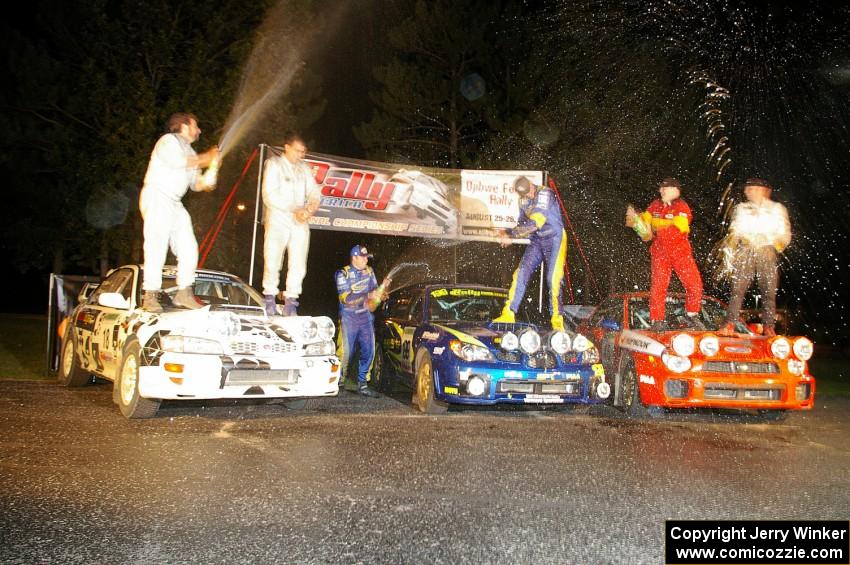 Ojibwe '06 overall podium champagne spray (1).