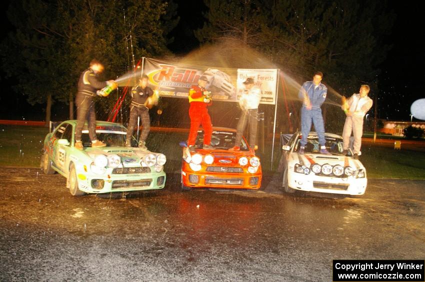 '06 Ojibwe PGT podium champagne spray.