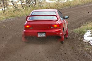 Piotr Wiktorczyk / John Nordlie	sling gravel at a right-hander on SS1, Herman, in their Subaru Impreza.