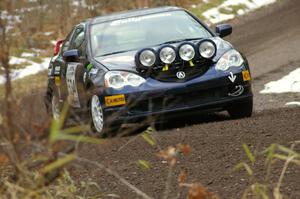 Eric Heitkamp / Nick Lehner head through the opening corners of SS1, Herman, in their Acura RSX.