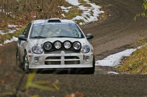 Bruce Davis / Jimmy Brandt near the start of SS1 in their Dodge SRT-4.