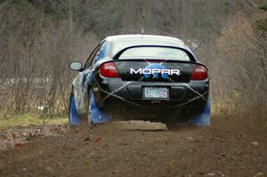 Bruce Davis / Jimmy Brandt kick the tail out at a left-hander on SS1 in their Dodge SRT-4. They were an early DNF.