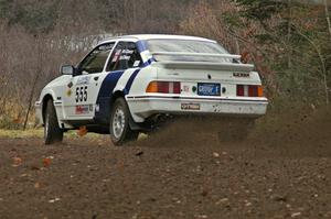 Colin McCleery / Nancy McCleery	drift the back end out through a fast left-hander on Herman, SS1, in their Merkur XR-8.