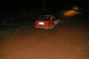 Mike Merbach / Jeff Feldt VW Jetta at the final corner of SS3, Echo Lake 1.