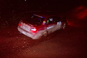 The Bryan Pepp / Jerry Stang Subaru WRX goes through an uphill left near the finish of Echo Lake 2.