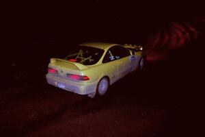 The Evan Moen / Dan Victor Acura Integra Type R goes through an uphill left near the finish of Echo Lake 2.