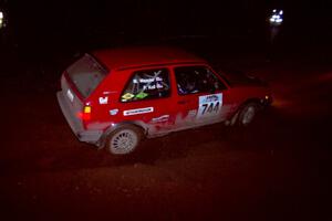 The Paul Koll / Matt Wappler VW GTI goes through an uphill left near the finish of Echo Lake 2.