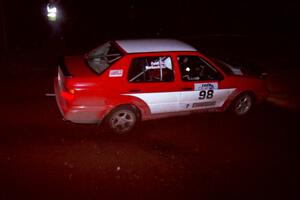 The Mike Merbach / Jeff Feldt VW Jetta goes through an uphill left near the finish of Echo Lake 2.