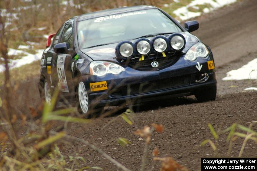 Eric Heitkamp / Nick Lehner head through the opening corners of SS1, Herman, in their Acura RSX.