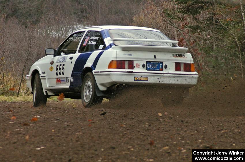 Colin McCleery / Nancy McCleery	drift the back end out through a fast left-hander on Herman, SS1, in their Merkur XR-8.