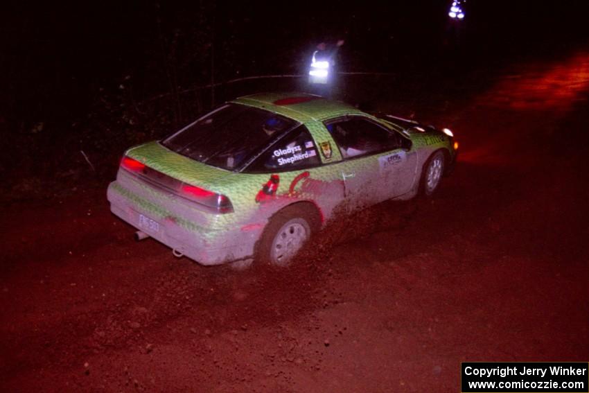 The Doug Shepherd / Pete Gladysz Mitsubishi Eclipse goes through an uphill left near the finish of Echo Lake 2.