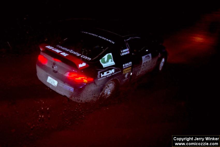 The Eric Heitkamp / Nick Lehner Acura RSX goes through an uphill left near the finish of Echo Lake 2.