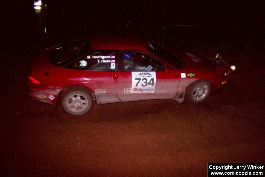 The Tom Diehl / Mike Rodriquez Ford Probe GT goes through an uphill left near the finish of Echo Lake 2.