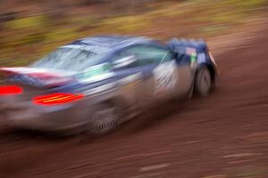 Eric Heitkamp / Nick Lehner rocket through the first corner of Gratiot Lake 2, SS15, in their Acura RSX.